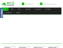 Tablet Screenshot of ecotechnologies.pl